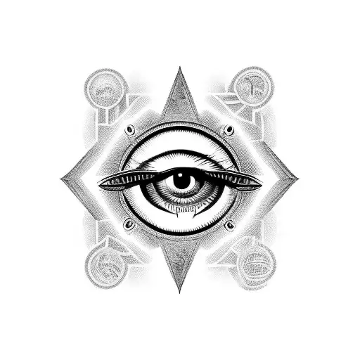 Eye Of Horus And A King Chess Peice