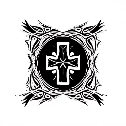 Ocean Theme With A Cross