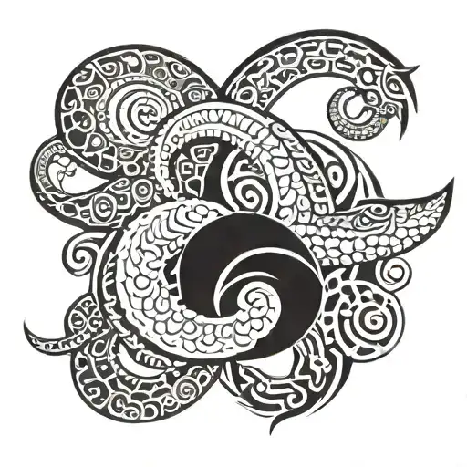 Polinesia Maori And Snake