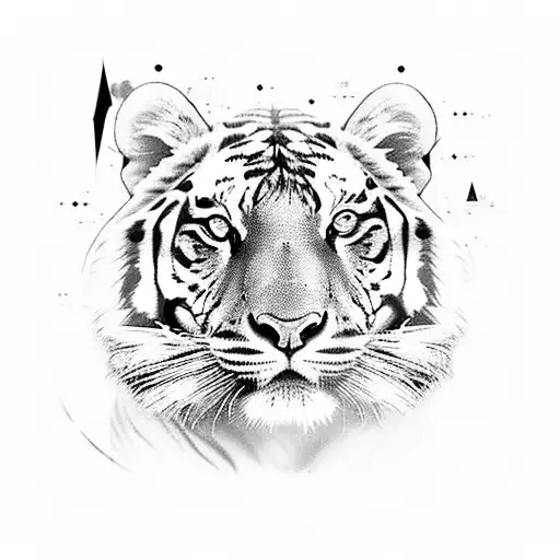 An Adventurous It-themed Scene With A Tiger And Lion Exploring A Digital Landscape