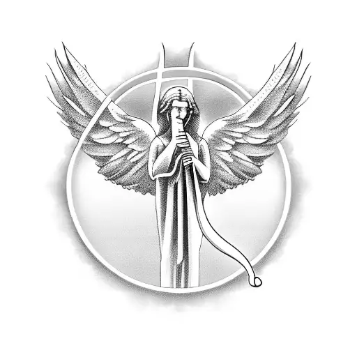 Angel Holding A Treble Clef