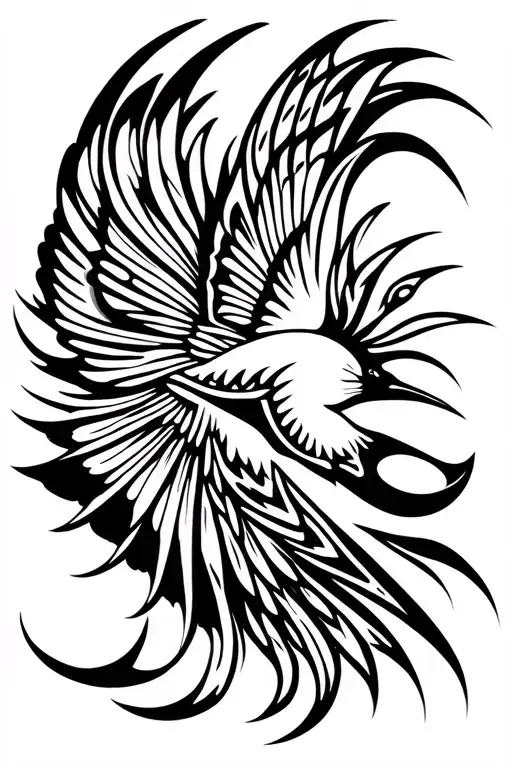Fantail Bird Flying