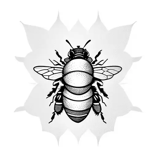 Small Bee With 3 Small Honeycombs