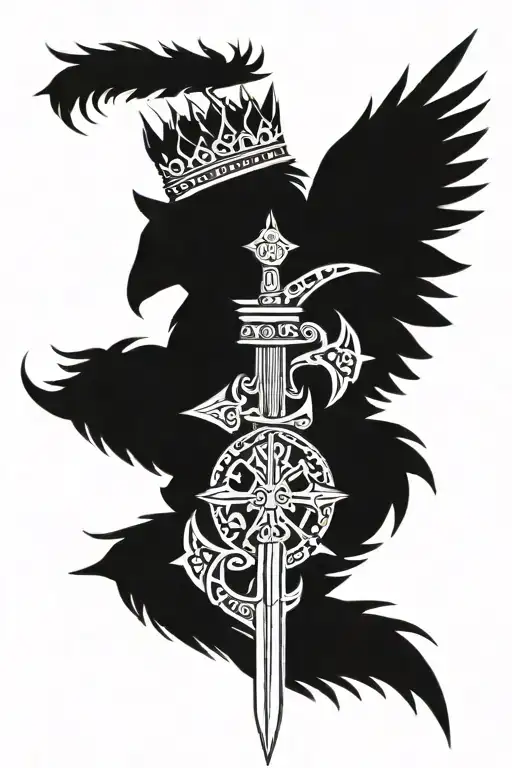 Crown And Sword And Wings