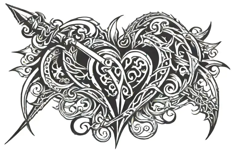 Dragon Heart Dagger Wwith Heart