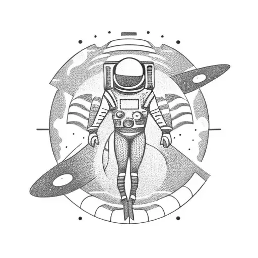 Astronaut And Alien Friends