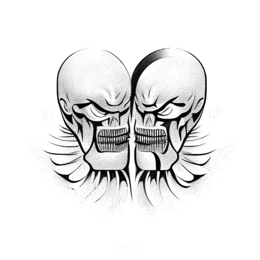 Good And Evil Fighting Each Other