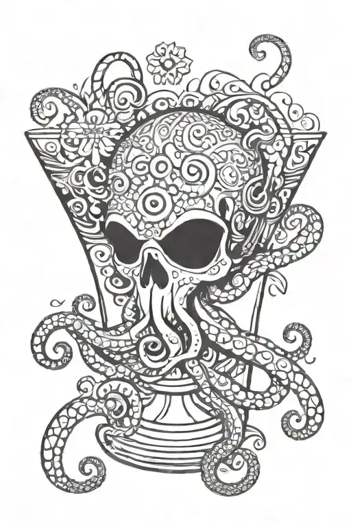 Octopus Volleyball Cocktail Glass