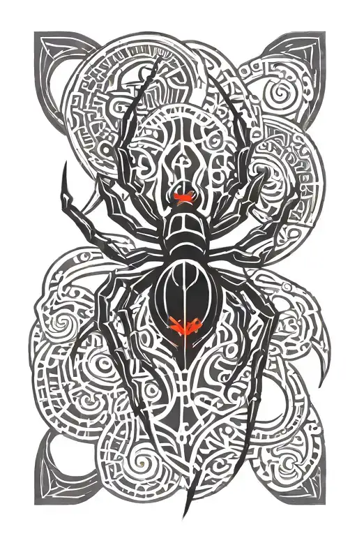 Black Widow Spider Logo