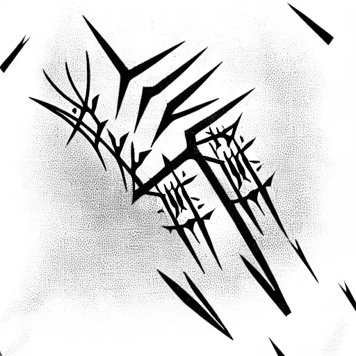 Dark Gothic Chains Of Acacia And Blackthorn And Spikes On The Forearm