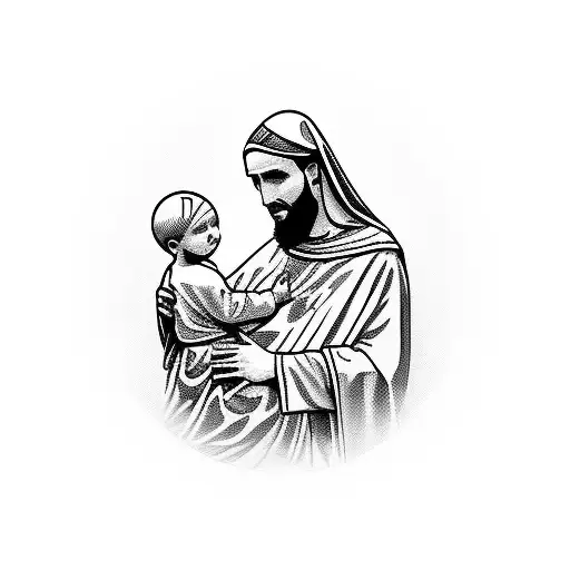 Mother Mary Father Jude And Baby Jesus