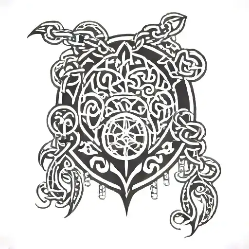 Bicep Chain With Hanging Pendant