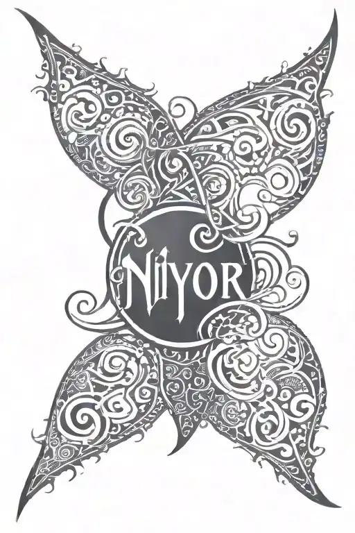 Name Of My Son 'Niyor' In A Gothic-inspired Design