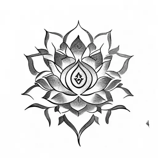 Lotus With Shakti Yantra