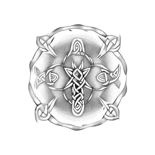 Celtic Spine Tribal Viking Long Column