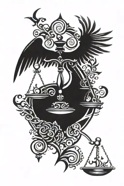 Libra Scales And Angel