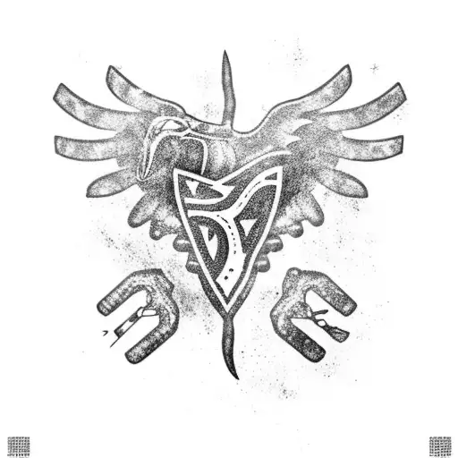 An Emergency Medical Symbol Combined With A Dinosaur Footprint