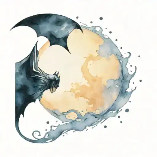 Batman With Moon