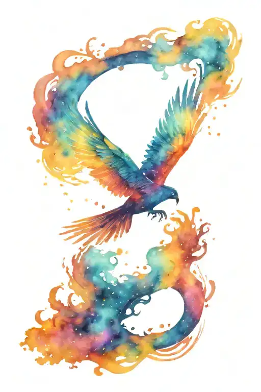 Illenium Phoenix Filled With Nebula Or Galaxy Design