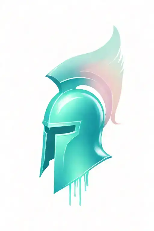 Spartan Helmet With Breast Cancer Ribbon Wrapped Coming