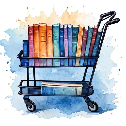 Library Book Cart Filled