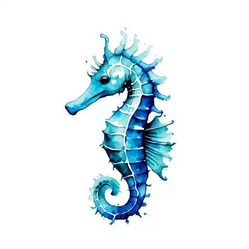 Seahorse Watercolor