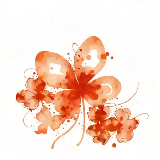 Trash Polka Style Tattoo And There Should Be A Four Leaf Clover