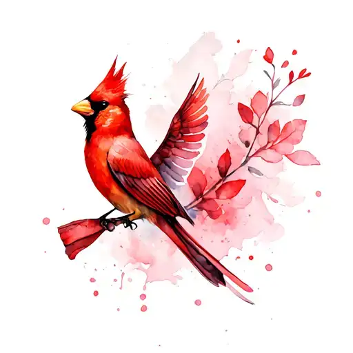 Cardinal With Cancer Ribbon
