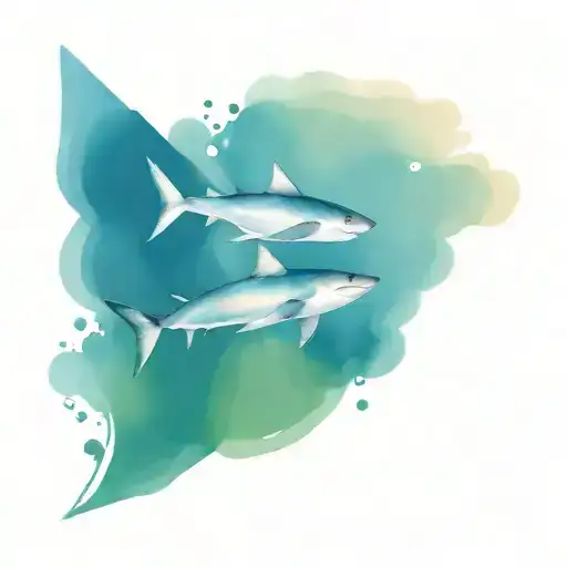 Shark And Fish Swimming