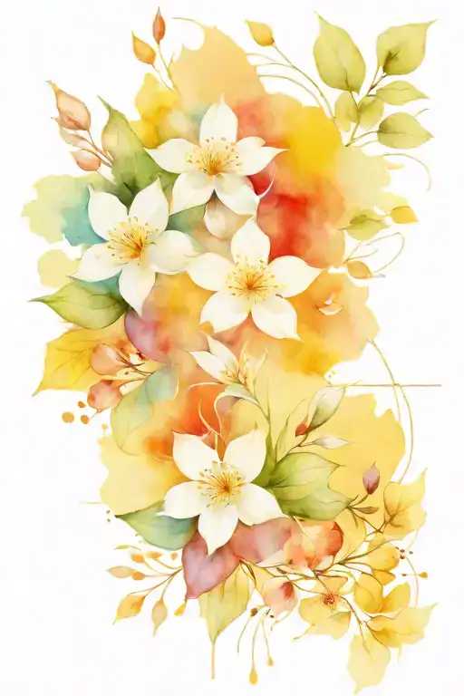 Floral Geo Symteric Shapes