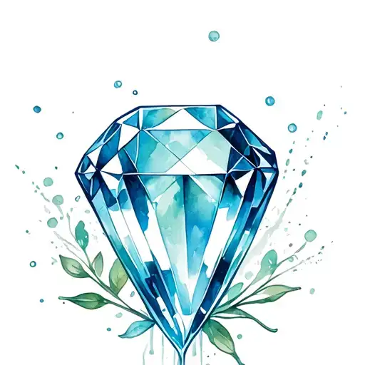 Diamond And Aquamarine Stone