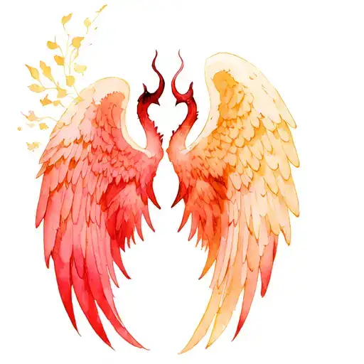Angel And Demon Wings Spread