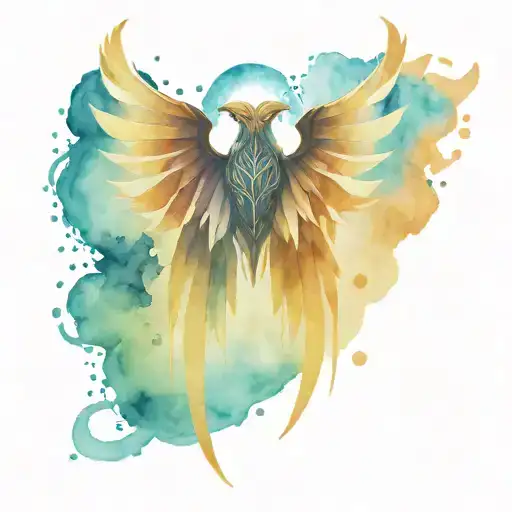 Norse God Odin Symbol With Valkeryie Wings