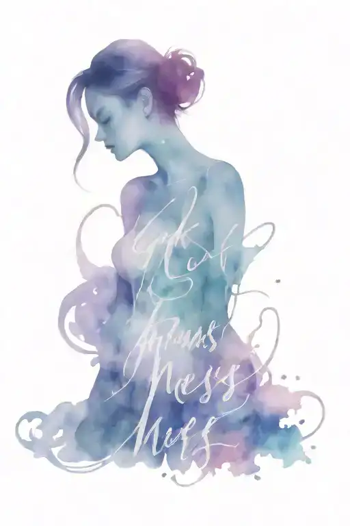 Beautiful Mess Script Watercolor