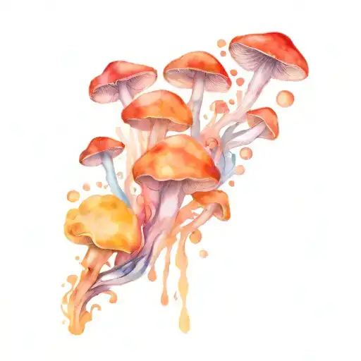 Mushroom Fairy Crystals Water Abstract Representation