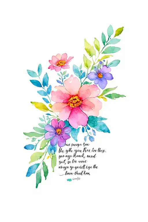 Colorful Flowers Bible Verse