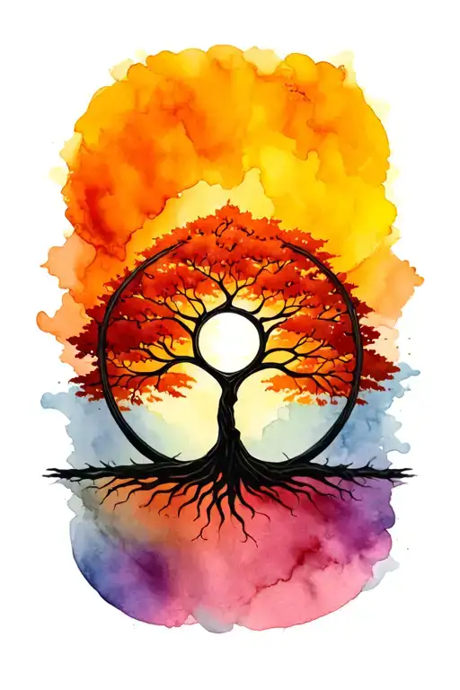 A Tree Of Life That Comes Out Of The Infinite Sign