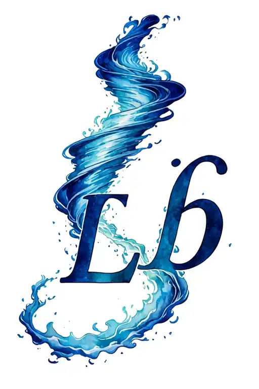 Tornado Made From Fire And Water Originating From Heaven With The Letters Lb And D Incorporated