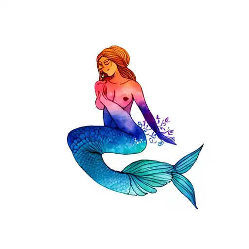 African Mermaid Sitting