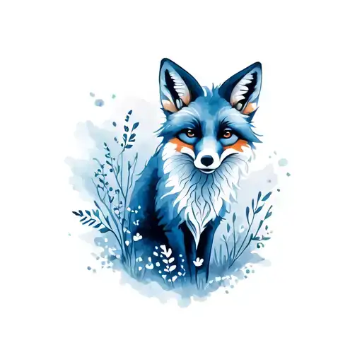 A Nature Scenery In Summer With A Subtle Fox