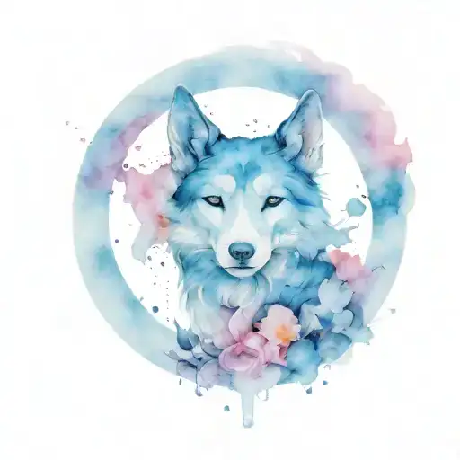 Blue Energy Shapeless Formless Round Entity Like Soul With Dog Ears