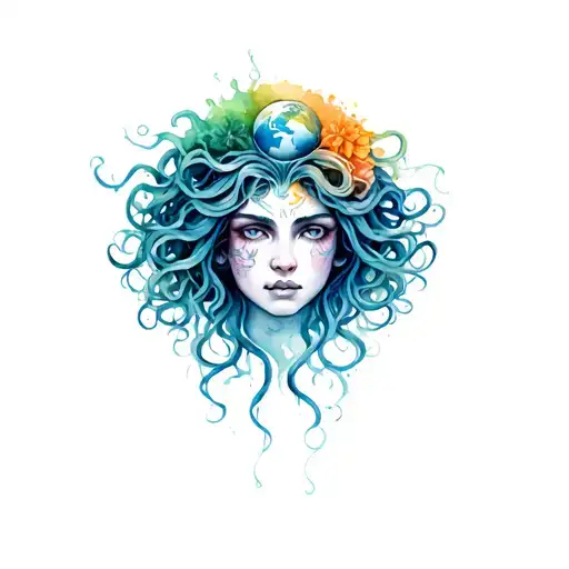 Medusa With Mother Earth And Lilith
