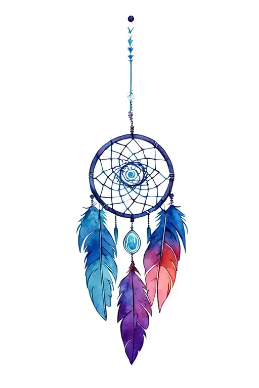 Yggdrasil In A Dreamcatcher With A Phoenix Feather