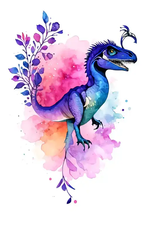 Dinosaur Peacock Space