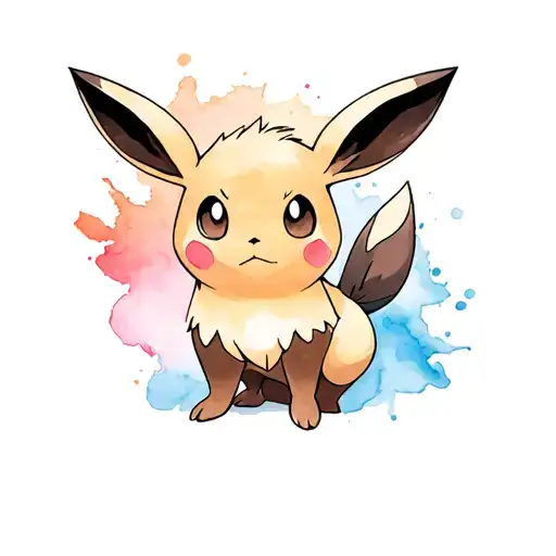 Pokemon Eevee With All Evolutions Around