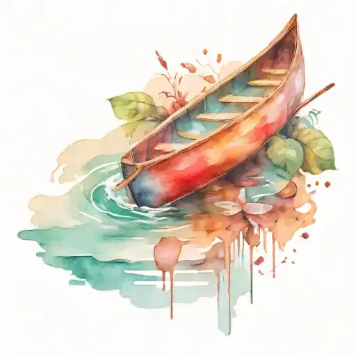 Canoe In The Water With Time And My Legs