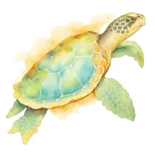 Sea Turtle Ray Swimming