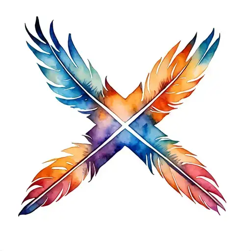 Eagle Feathers And Cross