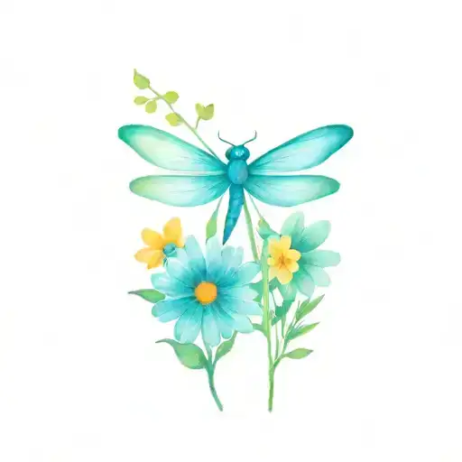 Dragonfly Daisy Wildflowers Peaceful Ruby Small Owl Music Notes Mountains