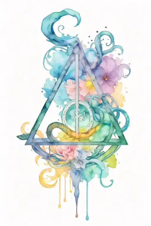 Word 'Always' From Harry Potter Deathly Hallows Symbol And A Small Snake